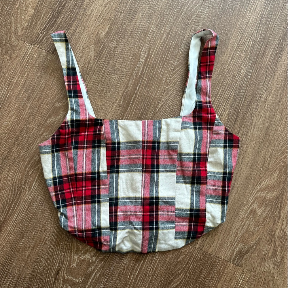 Show me your mumu plaid corset top